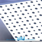 تایل آکوستیک پانچ دایره ای 8/12/36 روکش PVC فلیس مشکی - Image 2