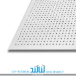 تایل آکوستیک پانچ دایره ای 8/12/50 روکش PVC فلیس مشکی