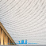 تایل آکوستیک پانچ دایره ای 8/18 روکش PVC فلیس سفید - Image 2