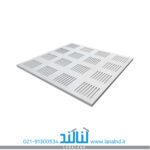 تایل آکوستیک پانچ خطی 6/96 رنگ شده با فلیس مشکی