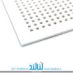 تایل گچی آکوستیک پانچ مربعی 12/25 فلیس مشکی